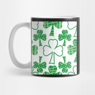 Holiday pattern filled Shamrocks, Saint Patricks Day Mug